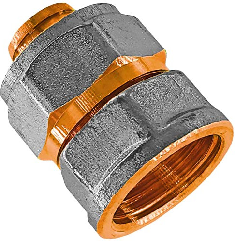 MegaHaustechnik Übergang mit 3/4 Rohr Zoll Innengewinde IG Schraub-Fitting für Mehrschichtverbundrohr 26x3 mm (AußenØ x Wandstärke) aus Messing Verschraubung Trinkwasser geeignet