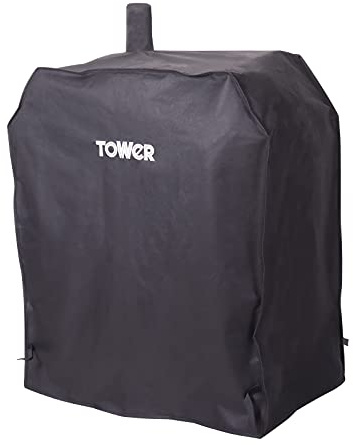 Tower Grill Cover for Solo BBQ and Most Pedestal Barbecues, Waterproof and Windproof, Black