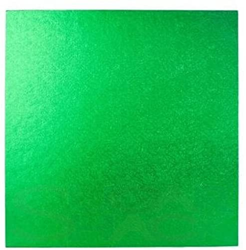 SugarShack | 12 Green Square Cake Drum | 13 MM Thickness | For Weddings, Parties, Celebrations and More | Pack of 1 |