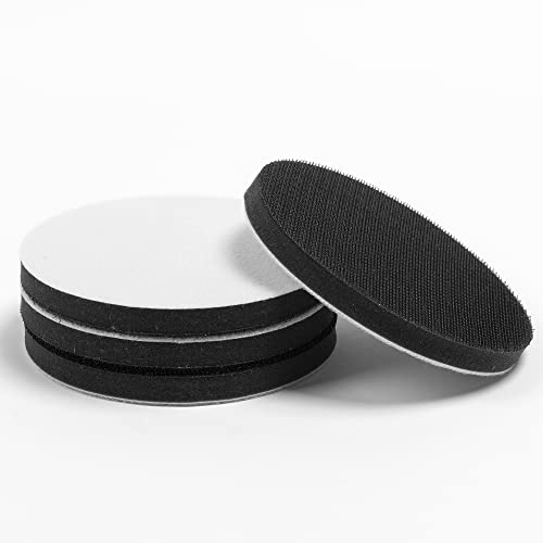 UPWOOD 5-Zoll Soft Sponge Interface Pads, 4 Pads pro Packung | zum Polieren und Schleifen gewölbter Oberflächen, Hook-and-Loop Ersatzpolster