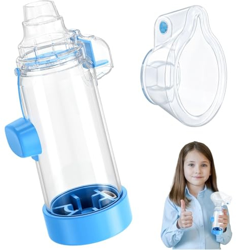 Soft Silicone Inhaler Spacer for Kids - Fun and Colorful Design,Kids-Blue
