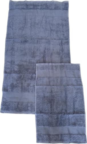 BELLORA - Set Asciugamani Bagno Viso e Bidet in Cotone - Asciugamani Resistente a Lavaggi, Include 1 Asciugamano Viso 55 x 100 cm e 1 Asciugamano Bidet Ospite 40 x 60 cm - Asciugamani 2 Pezzi