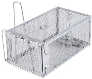 IGASHI Trampa para Ratones Reutilizable de Metal Trampa for Ratones Grande, Jaula for Ratas, Plegable, Reutilizable, for roedores