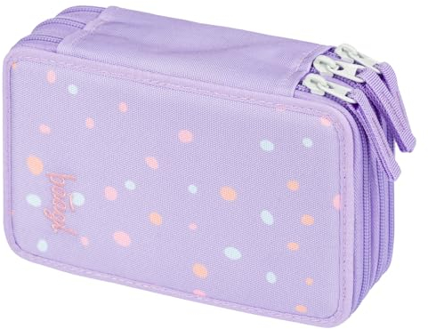 Baagl 3 Fach Federmäppchen für Mädchen, Schulmäppchen für Schreibwaren, Schulsachen Federtasche, Mädchen Federmappe, Mäppchen für Schule (Lieblingstiere)