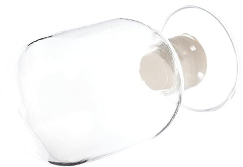 ABOOFAN Glass Match Holder Bell Jar for Matchstick Storage Apothecary Bottle Stopper for Home Display and Kitchen Organization