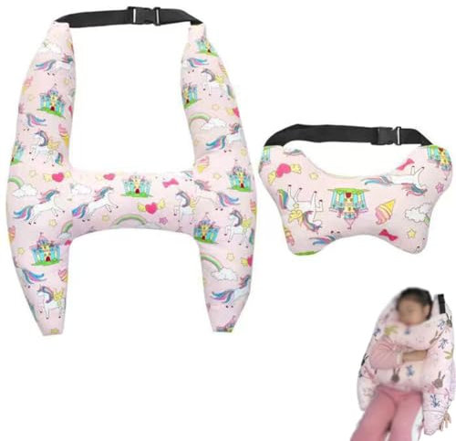 Auto-Sicherheitskissen für Kinder, Reisekissen, Reisekissen für Kinder, Auto-Sicherheitskissen für Kinder, Nackenkissen für Reisen, Kinderkissen zum Schlafen, Babyautositz, Schlafkopfstütze (H)