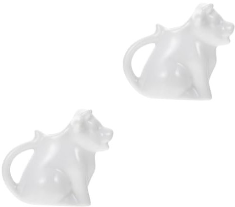 SHOWERORO 2pièces Tasse à Lait Animale Cruche à Lait Mignonne Forme De Vache Contenant Créatif Pour Boissons Pour Café Thé