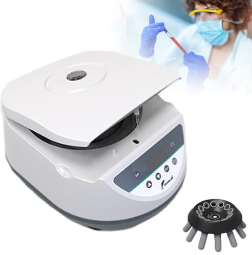 Centrifugeuse PRP professionnelle 10 ml x 12, 10 ml/5 ml x 12, centrifugeuse de table de laboratoire, affichage numérique avec minuterie, 10 secondes - 99 minutes, 500-4000 tr/min (maximum)