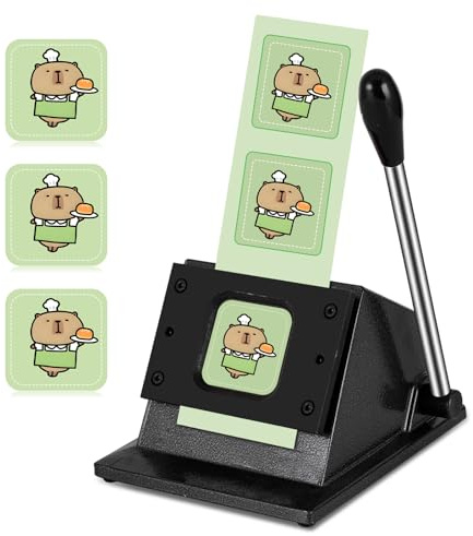 Fridge Magnet Paper Cutter 2'' x 2'' Square Magnet Button Cutter 2.402” Square Paper Cutter Punch for Fridge Magnets Pin Badge Making DIY Craft