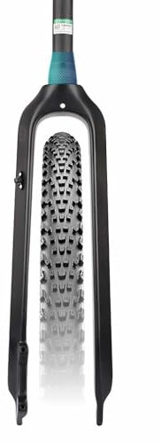 26/27,5/29 Pollici MTB Forcella,Forcella Rigida in Fibra Carbonio/Lunghezza Tubo Verticale 300mm/Calibro 28,6mm/Tubo Dritto/Tubo Vertebrale/Ingranaggi Aperti/Albero Barile