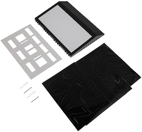 Uonlytech 1pièce Lampe De Numéro De Maison Solaire Led Étanche De Porte Lumineuse Pour Extérieur Indicateur Adresse Noir Avec Led