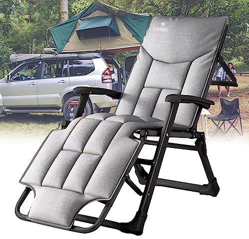 SZITW Schwerelosigkeitsstuhl, Premium-Rasenliege, zusammenklappbar, tragbare Chaiselongue, Chaiselongue-Stuhl für Terrasse, Strand, Camping, Pool, Sonnenbaden