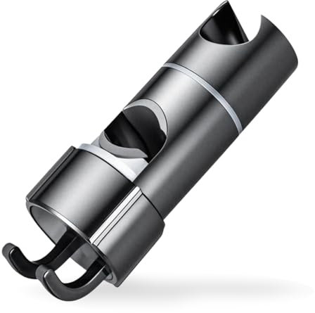 Supporto Universale Doccetta,con 2 Ganci,Supporto per Doccia Regolabile 18-25 mm, ABS Supporto Doccia,Supporto per Getto Girevole a 360 Gradi,Supporto Soffione Doccia,Nero