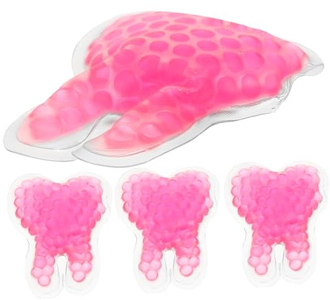 SHERCHPRY Impacco Ghiaccio per Denti 4 Pezzi Gel Riutilizzabile Design Creativo per Alleviare Mal Denti e Fastidi Gengivali per Ragazza e Recupero Post-Operatorio