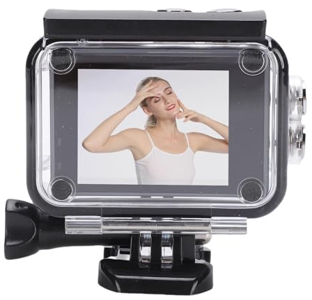 Jectse Caméra d'action WiFi 5K 30FPS 24MP, Caméra de Sport avec Télécommande, étanche Caméscope sous-Marin avec Kit D'accessoires de Casque