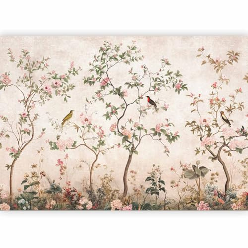 murando - Papier Peint Panoramique Intissé Chambre, Fleuri, 450x315 cm | Fabrication EU, Tapisserie Murales Papier Peint, Revêtement Mural, Papiers Peints, Grand Poster Mural, Fleuri, Décoration