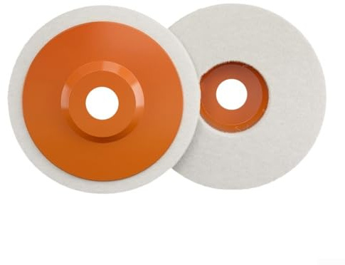 Sumsoctober 10 cuscinetti per lucidatura in lana da 10 cm, 100 mm, per smerigliatrice angolare in feltro, dischi abrasivi per lucidatura in acciaio inossidabile, vetro, metallo, marmo pietra (capelli