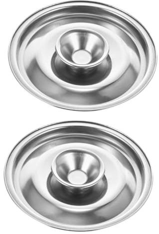 TOYANDONA Coperchi in Acciaio Inossidabile 2 Pezzi per Pentole e Padelle Protezione Freschezza e Conservazione Comoda per Uso Cucina