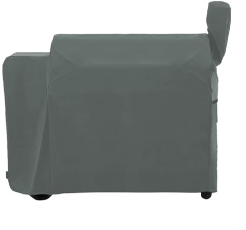EffiFish 420D Oxford Holzpellet-Grillabdeckung für Sportsman 820/850 & 73821, 59 Zoll wasserdichter Grillschutz mit Belüftungsöffnungen, Grau (A)