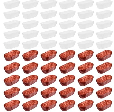 GLEAVI 2000 Pezzi Pirottini di Carta Rettangolari per Cupcake e Muffin Fondo Rinforzato, Design Semplice ed Elegante, per Dolci da Forno in Varie Occasioni, Confezione