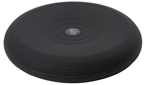 TOGU Dynair Ballkissen, schwarz, 33 cm, für Bürostuhl, Ballsitzkissen, Sitzkissen, Luftkissen für Koordinations- und Rückentraining, Balance-Kissen für Core-, Fitnesstraining, Prävention