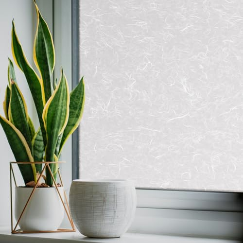 Rice Paper Window Privacy Film by Artscape - Decorative Frosted Glass Design, Static Cling, Full Coverage Privacy, Light Control, Helps Create a Calm, Focused Space, Made in USA - 24 x 36 Inch