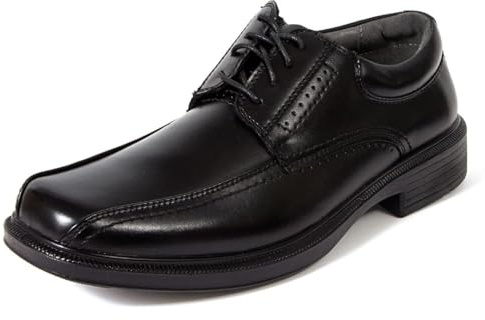 Deer Stags Men's Williamsburg Dress Shoes Comfortable Lace up Formal Oxford for Weddings, Business, Office, Prom/Black/Men’s 10 Wide