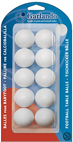 Garlando Standard Table Football Balls Foosballs, weiß, 33.1 mm