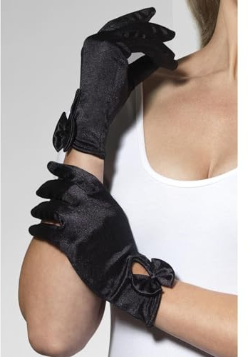 Smiffys Fever Kurze Handschuhe mit Schleife