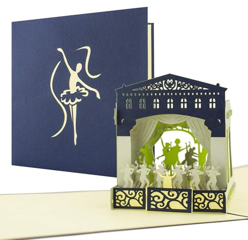 Diese-Klappkarten Schöne Verpackung für Konzertkarten, Theater, Musical, Balett, Oper als Geschenk und Gutschein perfekt A02