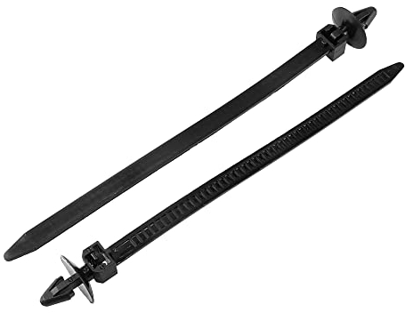 Uxcell Nylon Flexible Push Mount Car Cable Tie, 167mm Long, 10 Pcs, Black