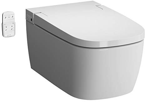 VitrA V-care 1.1 Comfort V-Care WC de douche suspendu sans bord avec fonction enfant et fonction détartrage, fonction bidet, toilettes de douche, télécommande