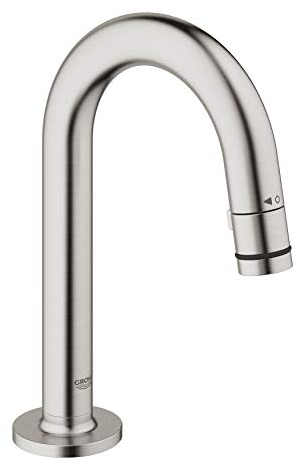 GROHE | Badarmatur - Universal Waschtisch-Standventil | C-Auslauf | supersteel | 20201DC0