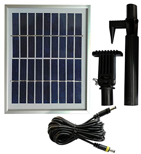 INNOVATIVES SOLAR 2,5 Watt-Hybrid-System. Solar-Panel mit Anschluß an 230V-Netzadapter zur Erweiterung des Teichpumpen-Sets Oasis 250-H-Hybrid. Solar-Modul für Bachlauf Quellbach.