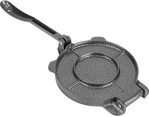 6.5in Tortilla Press Maker, Pre Seasoned Tortilla Maker, Heavy Duty Taco Presser Corn Flour Tortilla Press for Homemade Mexican Food Pressing Tools Kitchen Supplies Gray