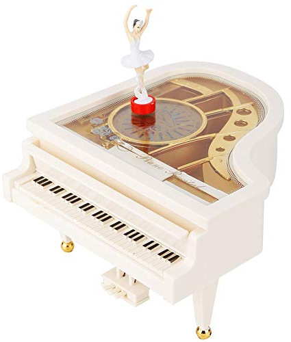 Yunxwd Caja De MúSica, Caja de música de Piano Bailarina, Ballerina Musical Car Mechanical Piano Ballet Decoración Colectores Vintage Musical Box para niños Lovely Gift Ornament