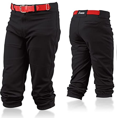Franklin Sports Youth Baseball Knicker Pants - Youth Extra Large - Black