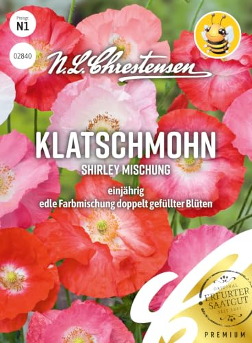 Klatschmohn Shirley Mischung Blumensamen | Für Garten und Wiese