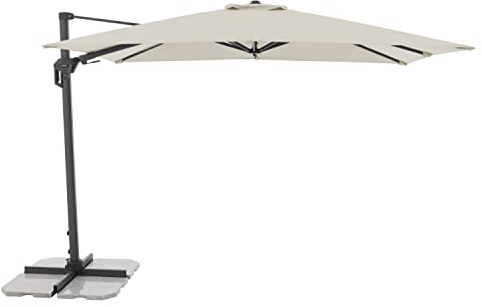ohne Marke Sonnenschirm Active Green Edit (BHT 310x250x210 cm) BHT 310x250x210 cm Natur Ampelschirm Gartenschirm Balkonschirm