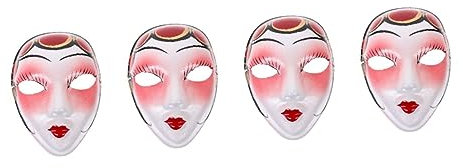 Warmhm 4stücke Peking Maske Für Kostümpartys Dekorative Halloween Maske Traditionelles Design Langlebiges Material Für Karneval Und Rollenspiele Geschenkidee Für Freunde Und Familie