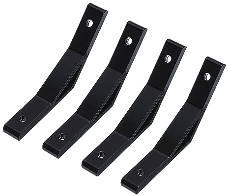 sourcing map 4Stk 135 Grad Winkel Aluminum Profil Eckwinkel Strebe Gelenk Anschlüsse für 2020 Serie (Schwarz)
