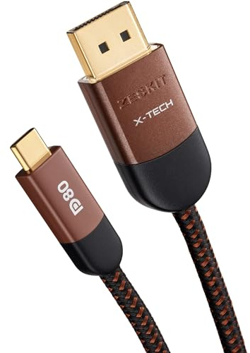 Zeskit 1m USB-C to DisplayPort Cable (DP2.1 DP80 Certified, 80Gbps)
