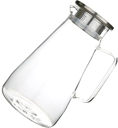 MAGICLULU Bouilloire En Verre 1500 Ml Grosse Capacité Pichet à Jus Pour Boissons Froides Pique- Et Barbecues Design