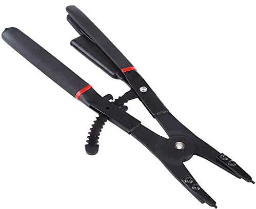 Retaining Pliers, 16 Universal Circlip Snap Pliers Tool Set Retaining with Replacement Tips