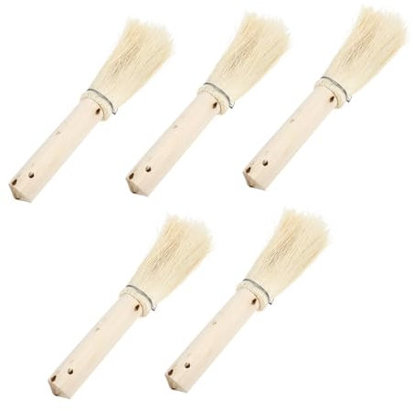 MAGICLULU Multipurpose Kitchen Pot Brush Set 5pcs with Natural Coconut Fibre Bristles and Wooden Handle 13cm for Non-stick Oil Removal and Dish Cleaning at Home