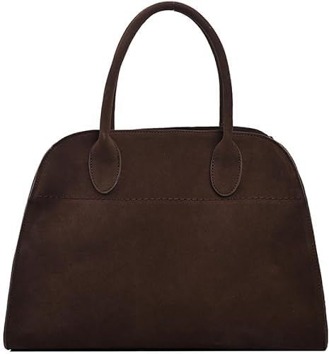 COALHO Suede Tote Bag for Women, Suede Purse Tote Bag Vintage Handle Bag Fashion Retro Shoulder Satchel Bag