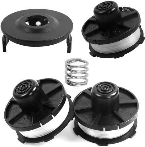 3 Stücke Fadenspulen Akku 18V DUR181Z, DUR181RF, DUR181 Rasentrimmer | Ersatz-Trimmerschnur 195858-1/196146-9 (Länge: 8m, Ø1,60mm mit Spulenabdeckung)