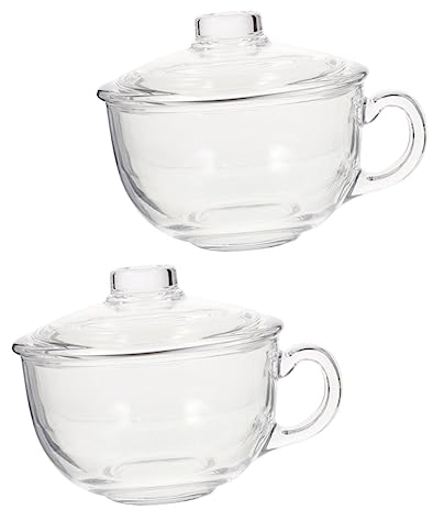Alipis 2pezzi Tazza Di Vetro Semplice Tazza Per Acqua e Latte Trasparente Per Caffè Tè e Colazione Adatta Per Casa Ufficio e Ristoranti