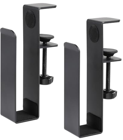 CPROSP 1 Par Almacenamiento Lateral de Escritorio, Ajustable Soporte Vertical Portatil para Guardar Portátiles, Tabletas, Teclados, Libros, Refrigerar Ordenadores, Interior de Silicona Antiarañazos