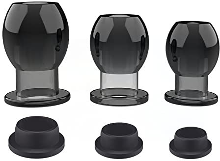 ZJPOJPH Set di plug anali cavi, tunnel anale, plug anale aperto con foro for maiale e tappo, giocattoli di espansione della vagina anale for donne e uomini(Transparent)